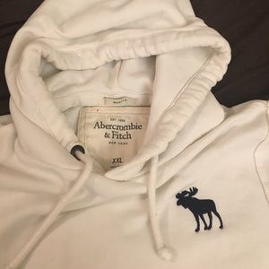A&F signature male white hoodie